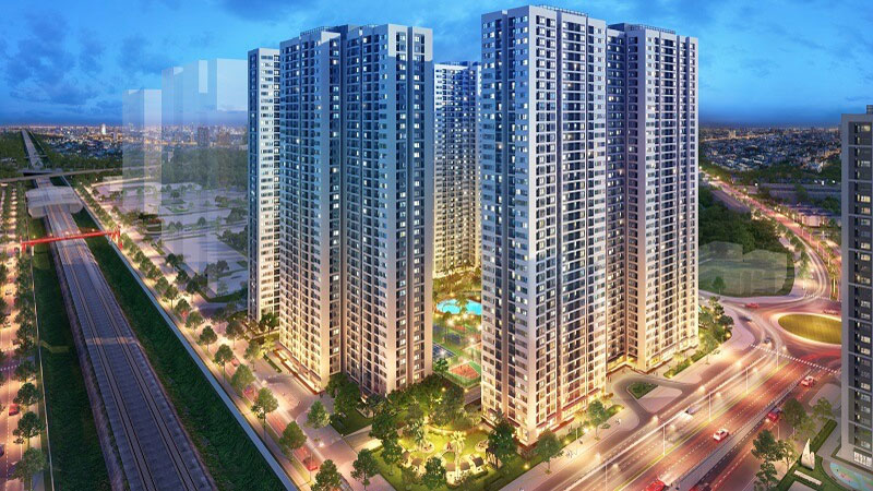 View phân khu The Grand Sapphire từ căn hộ hướng Tây Nam S2.03